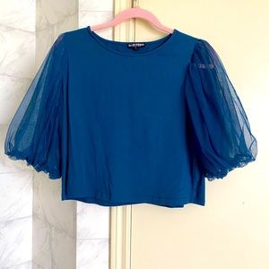 Tulle crop top